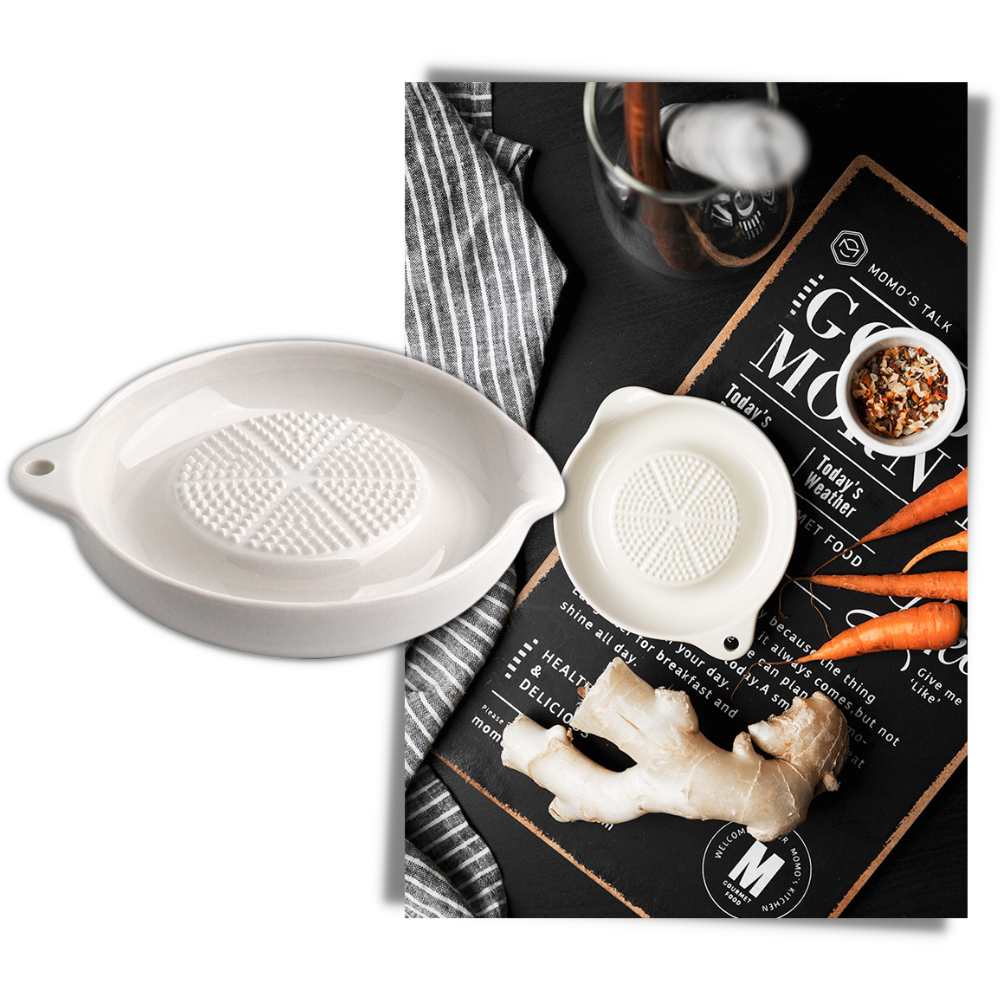 Râpe de cozinha em cerâmica Tawohi, utensílio de cozinha para ralar alho, gengibre e outros ingredientes.