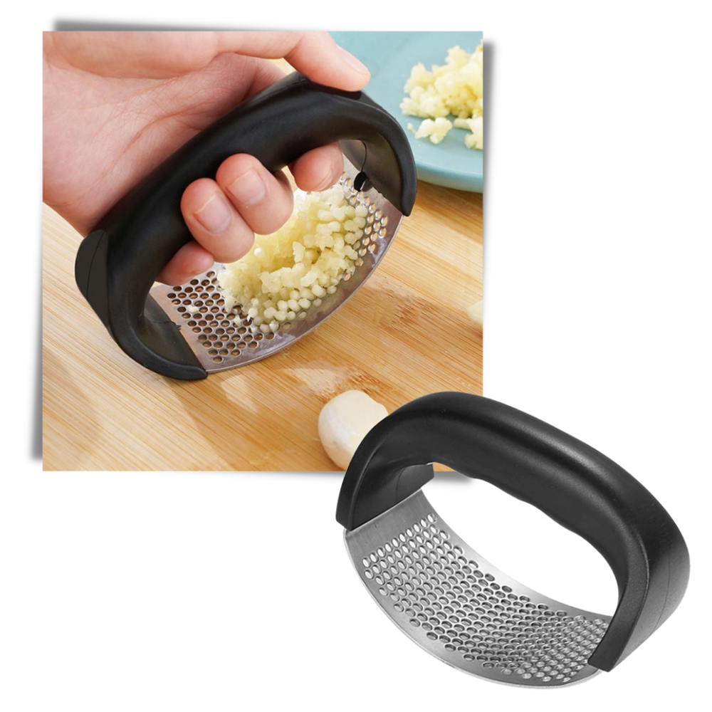 Presse-ail de aço da marca Dechoicelife, utensílio de cozinha para triturar alho de forma prática e eficiente.
