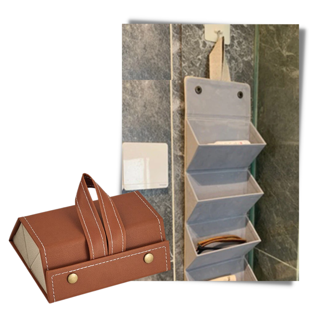 Caixa de armazenamento para óculos Linfan com design suspenso, ideal para organização de acessórios.