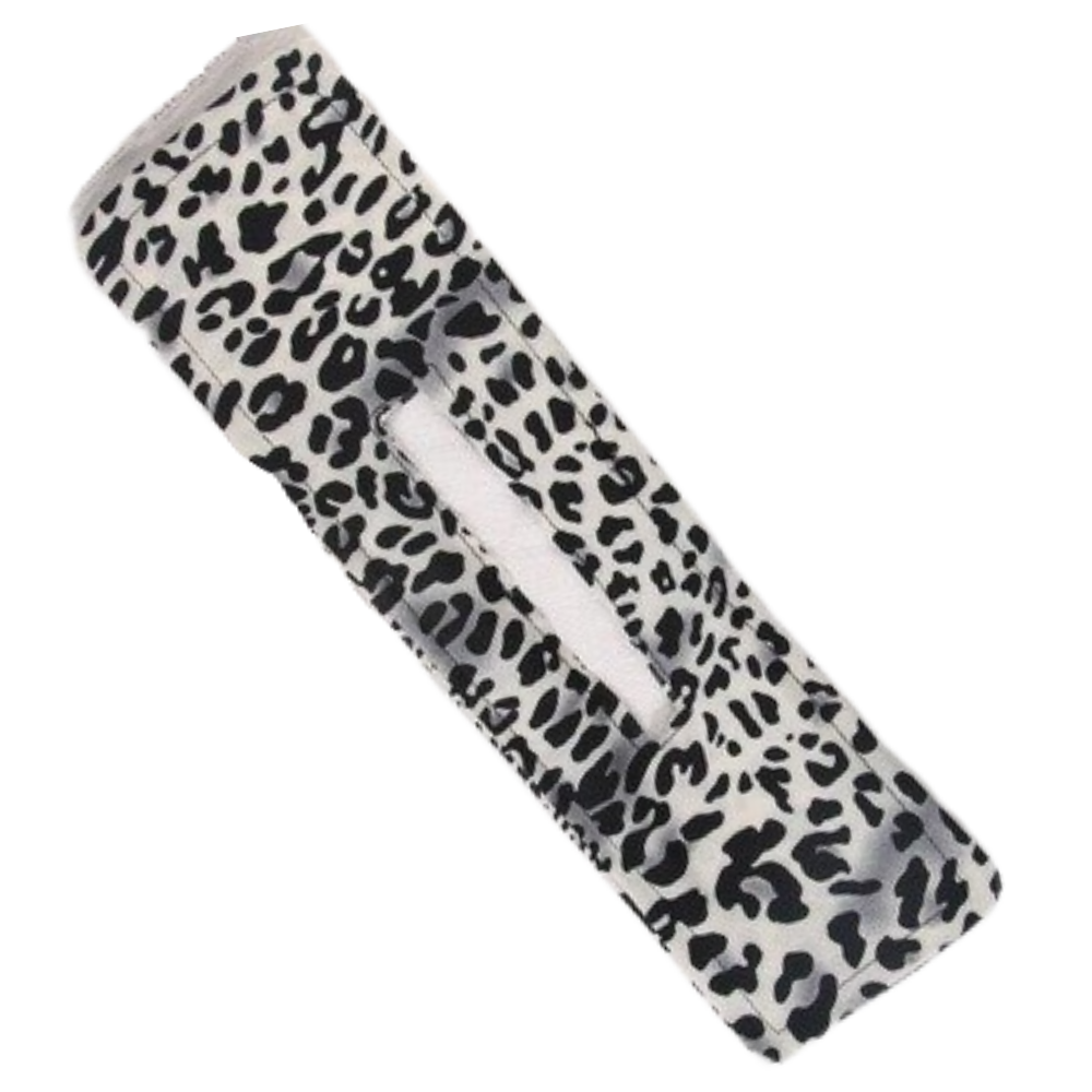 Acessório para cabelo da Mexco Trade Inc para fazer coques, com estampa animal print, apresentado em imagem clara e detalhada.