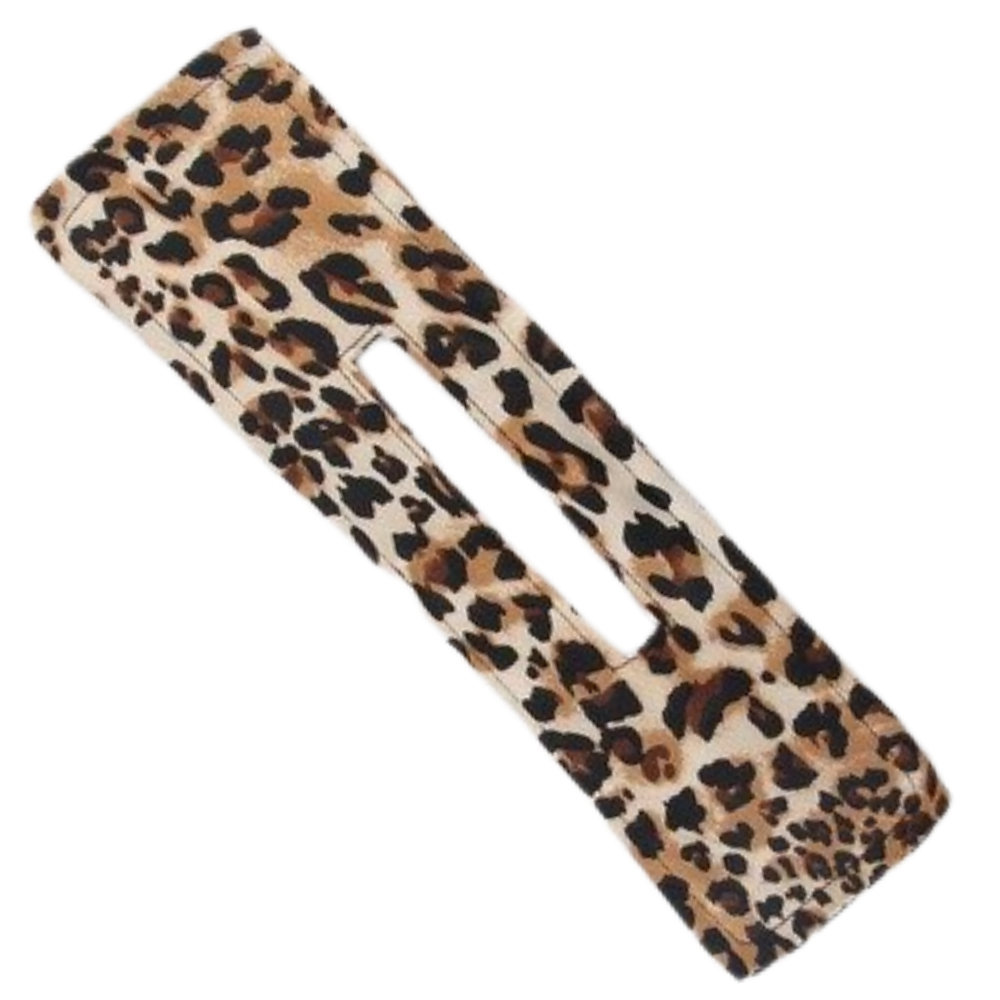 Acessório para cabelo Mexco Trade Inc, com estampa animal print, ideal para fazer coques e penteados elegantes.