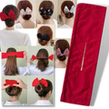 Acessório para cabelo Mexco Trade Inc, para fazer coques, mostrando um laço de cabelo decorativo e prático.