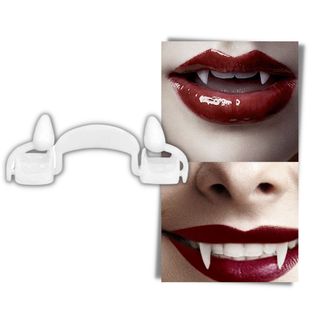 Crocs de vampiro rétractáveis Yugaoo, acessórios de fantasia com dentes de vampiro, confortáveis e ideais para fantasias de Halloween.
