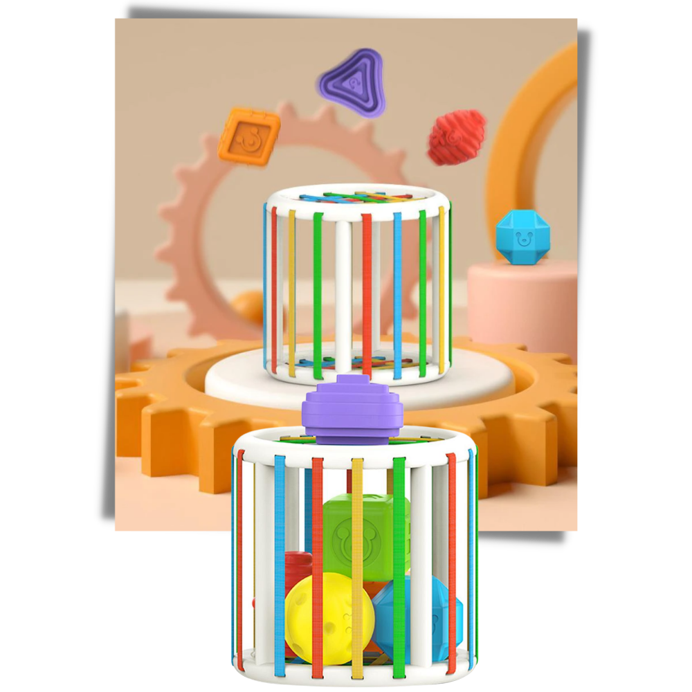 Blocos de formas coloridos para crianças, brinquedo de quebra-cabeça Pixnone, peças educativas e atraentes para desenvolvimento infantil