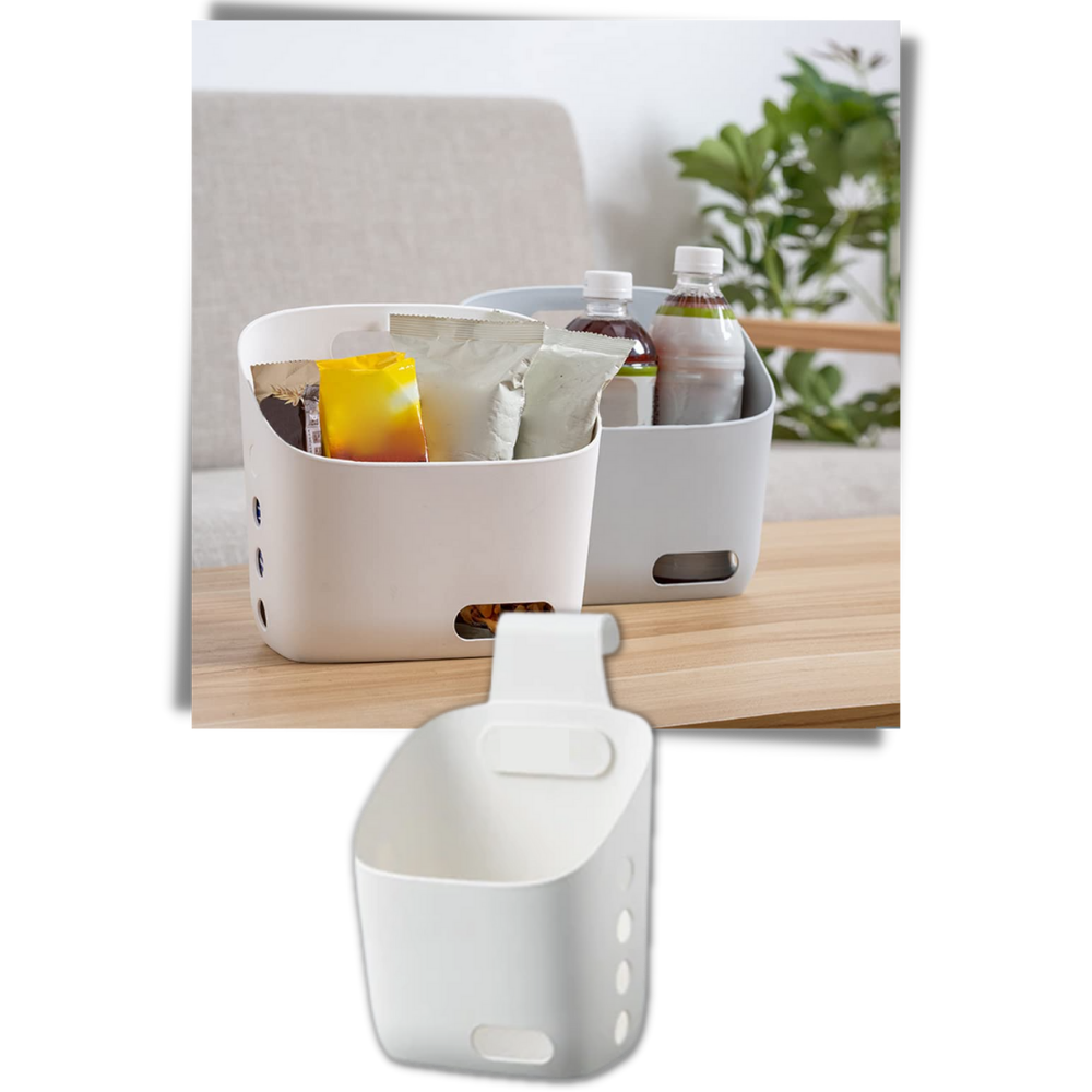 Conjunto de 3 cestos suspensos Zochlon para organização multifuncional, ideais para armazenamento em ambientes diversos.