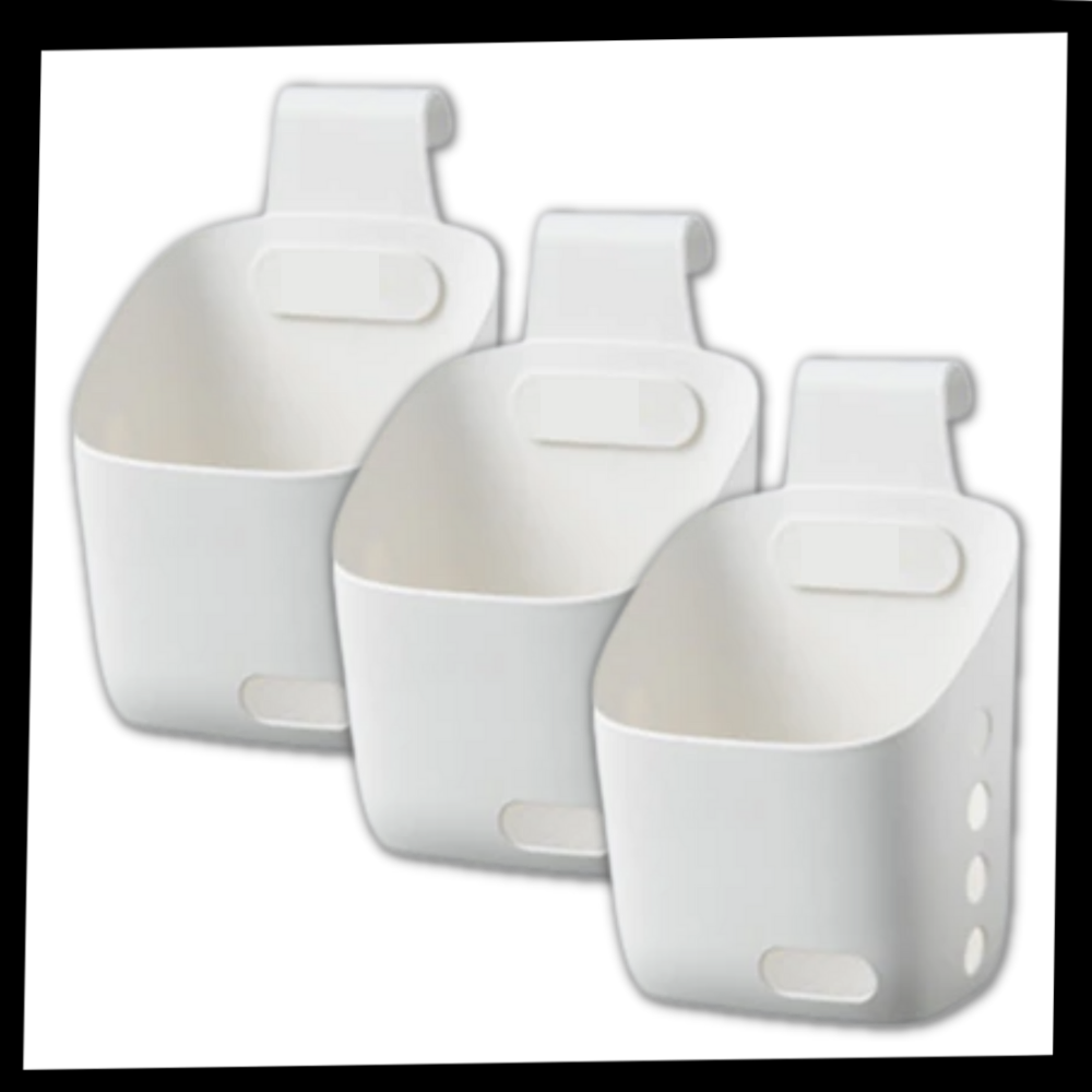 Conjunto de 3 cestos de armazenamento suspensos Zochlon para organização e otimização de espaço.