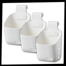 Conjunto de 3 cestos de armazenamento suspensos Zochlon para organização e otimização de espaço.