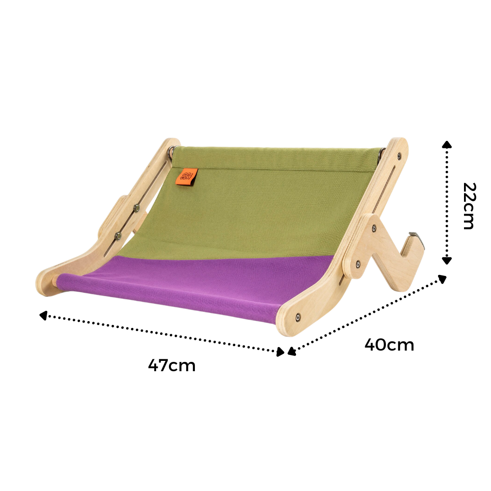 Cama de janela em madeira para gato Rolife, acessório de estimação com estrutura suspensa para conforto e diversão do felino