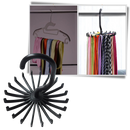 Porte-cravate rotativo Trihiy de 360 graus para armazenamento de gravatas, feito em material durável, ideal para organização de roupas.