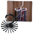 Porte-cravate rotativo Trihiy de 360 graus, armazenamento de gravatas eficiente para produtos de lavanderia.