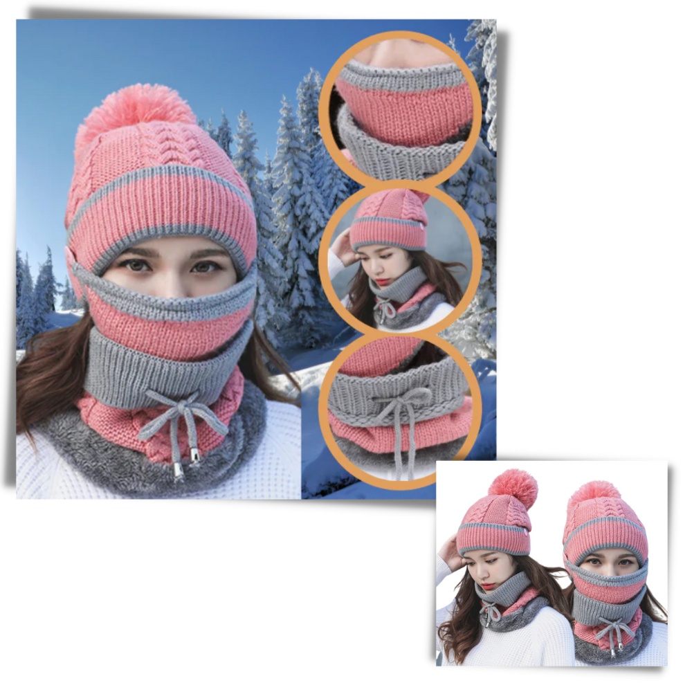 Conjunto de bonnets de inverno Pirate Hat com chapéus quentes e acessórios de chapelleria para o frio.