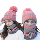Conjunto de bonnets de inverno rosa da Pirate Hat, artigos de chapellerie e covers de cabeça quentinhos para o frio.