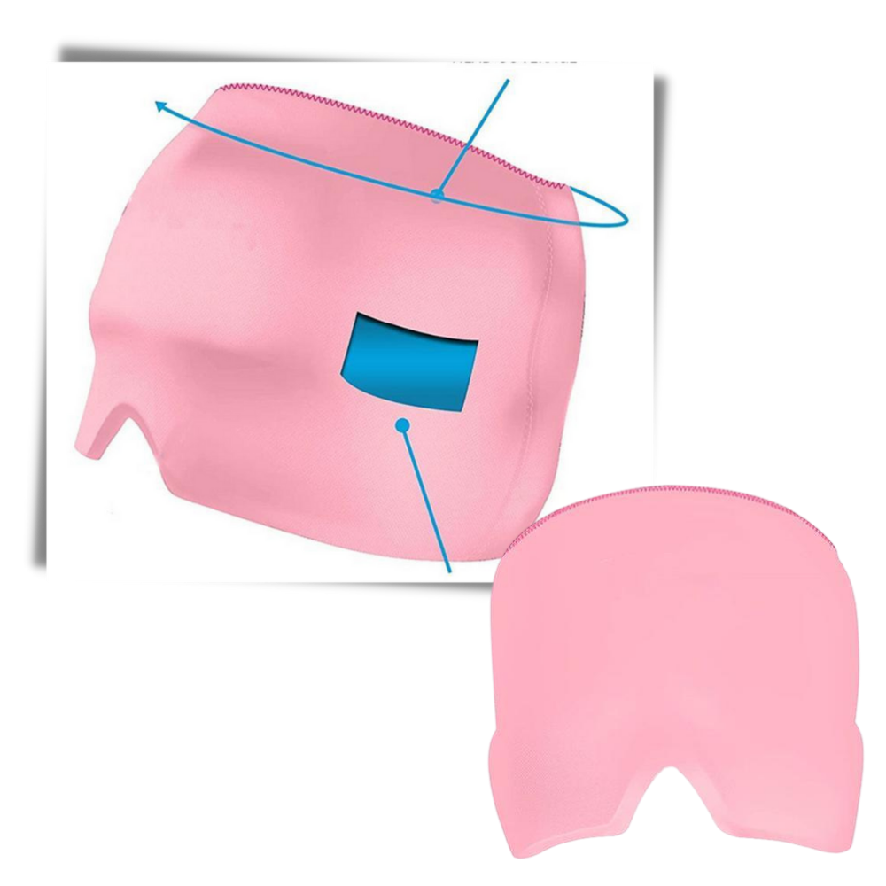 Touca de alívio para enxaqueca com terapia quente e fria, material de alta qualidade, usada em primeiros socorros, marca Goodwill Trade.