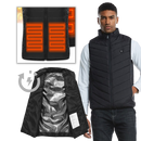 Colete aquecido unissex Lizxun, veste de roupas para atividades ao ar livre, com controle de temperatura em três níveis.