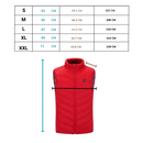 Colete aquecedor unissex da Lizxun, roupa de exterior com sistema de aquecimento visível na imagem.
