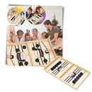 Jogo de hóquei de mesa em madeira da marca Pawst, com peças coloridas e mesa de jogo para diversão em família.