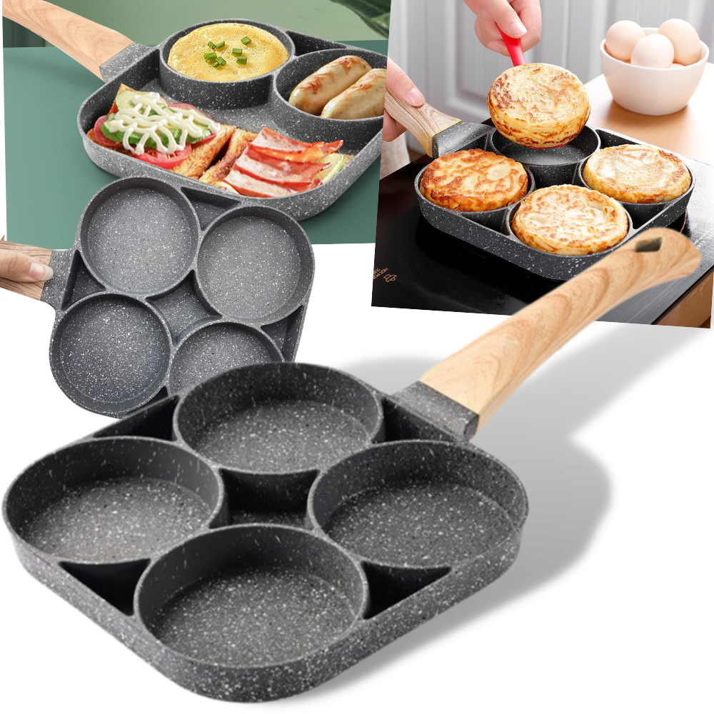 Frigideira antiaderente Kaboer para ovos, utensílio de cozinha para preparo de ovos mexidos e fritos, superfície antiaderente.