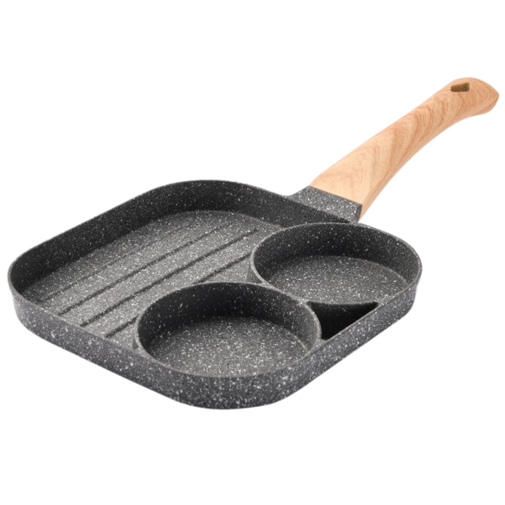 Frigideira antiaderente Kaboer para ovos, utensílio de cozinha para preparo de ovos mexidos e ovos fritos.