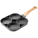 Frigideira antiaderente Kaboer para ovos com 4 buracos, utensílio de cozinha para preparo de ovos e receitas de pâtisserie.