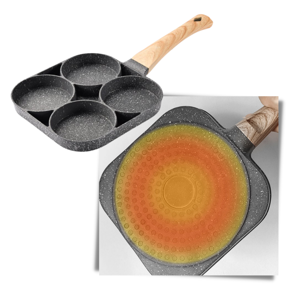 Frigideira antiaderente Kaboer para ovos, utensílio de cozinha com excelente condução de calor, ideal para culinária e ovos mexidos.