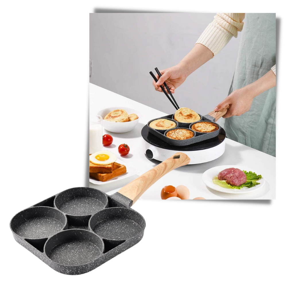 Frigide antiaderente Kaboer para ovos, utensílio de cozinha para facilitar o preparo de ovos mexidos e omeletes.