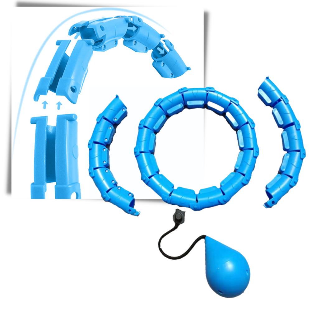 Hula hoop de fitness ajustável da Obosoe com peso para treino de emagrecimento e fortalecimento abdominal.