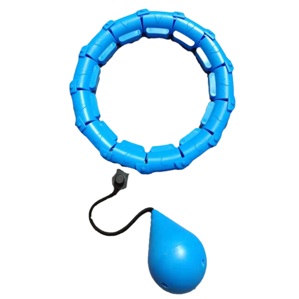Hula hoop de fitness Obosoe com peso azul para exercícios de treinamento e condicionamento físico.