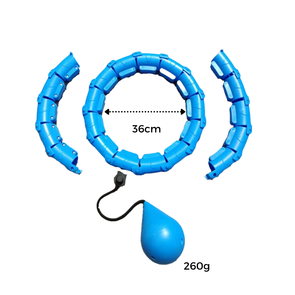 Hula hoop de fitness com peso da Obosoe, ideal para exercícios de treinamento e condicionamento físico.