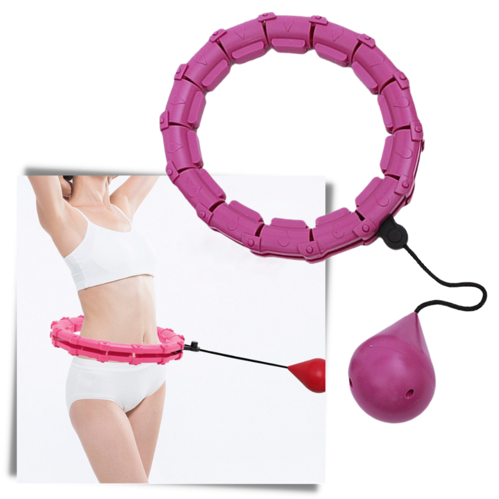 Hula hoop de fitness com peso da Obosoe, ideal para exercícios de treinamento e condicionamento físico.