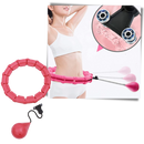 Hula hoop de fitness com pesos da marca Obosoe, indicado para treino e exercícios de emagrecimento.