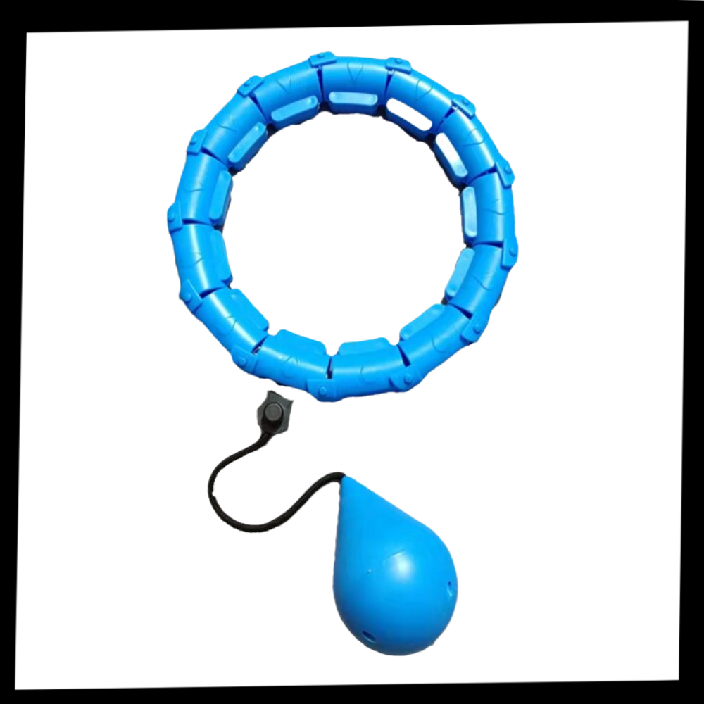 Hula hoop de fitness com peso da marca Obosoe, equipamento de treinamento para exercícios de emagrecimento e tonificação.