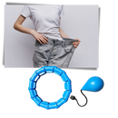 Hula hoop de fitness com peso da Obosoe, ideal para exercícios de emagrecimento e treinamento de condicionamento físico.
