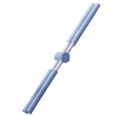 Bâton corrector de postura azul da Ybeny, material de ergoterapia e fisioterapia, usado para melhorar a postura.