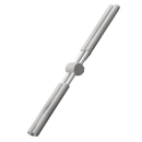 Bastão corretor de postura cinza da Ybeny para ergoterapia e fisioterapia, com design ergonômico para suporte postural.