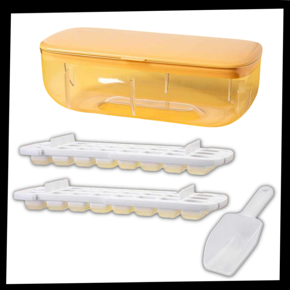 Conjunto de moldes de silicone para gelo da Munchen, utensílios de cozinha, com cubos de gelo em forma de bandeja.