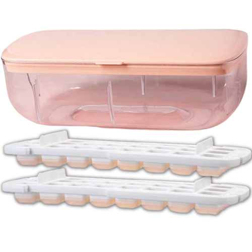 Conjunto de cubos de gelo de silicone rosa da Munchen, utensílios de cozinha para fazer gelo em casa.