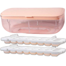 Conjunto de cubos de gelo de silicone rosa da Munchen, utensílios de cozinha para fazer gelo em casa.