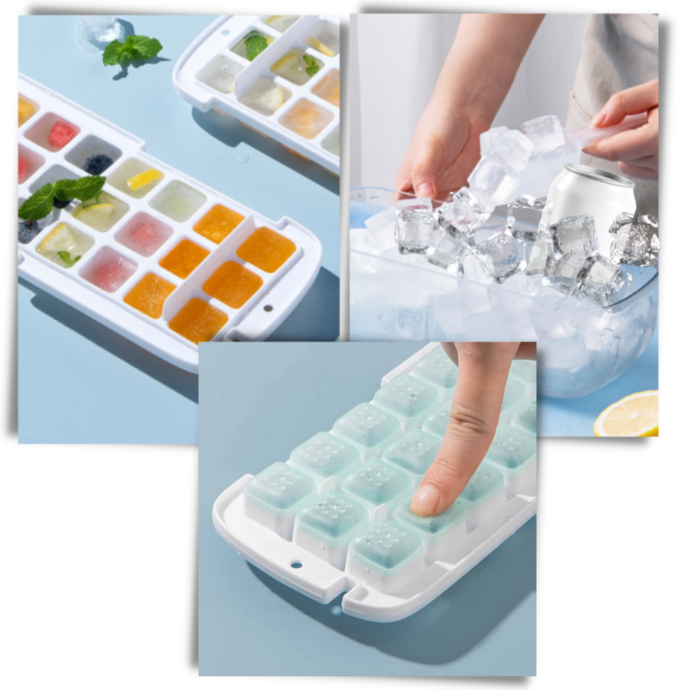 Conjunto de molde de silicone para gelo da Munchen com 6 compartimentos para fazer cubos de gelo.