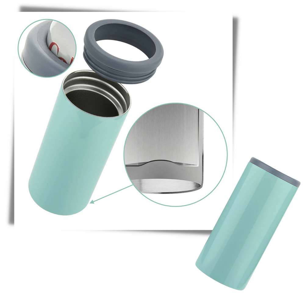 Suporte para alimentos e bebidas Rinhoo com isolamento a vácuo de parede dupla em aço inoxidável.