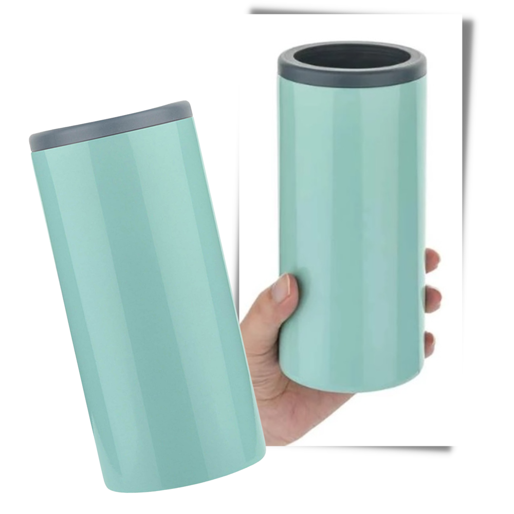 Suporte para alimentos e bebidas Rinhoo, recipiente de aço inoxidável leve e portátil, ideal para manter itens refrigerados.