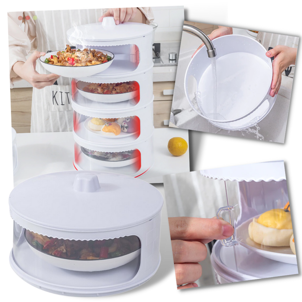 Recipientes alimentares isolantes empilháveis da Cn, com tampas para armazenamento de alimentos secos e líquidos.
