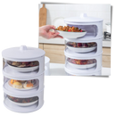 Recipientes alimentares isolantes empiláveis da Cn para armazenamento de alimentos, mostrando tampas e capacidade de empilhamento.