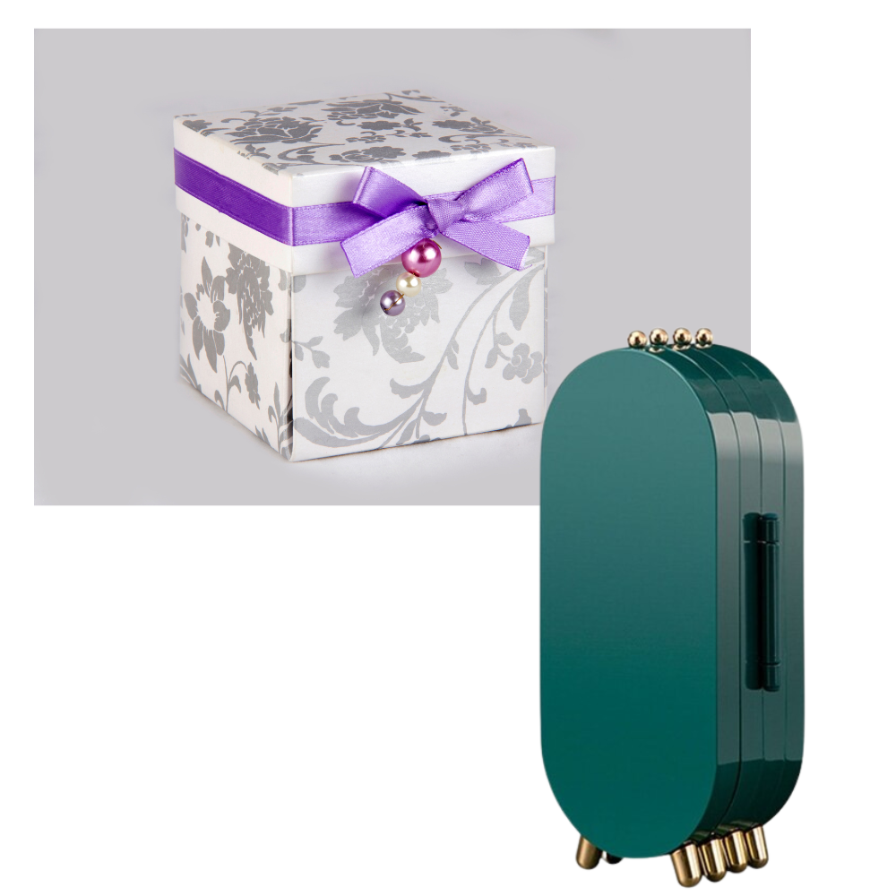 Vitrine para joias Relax Dream, organizador de bijuterias com compartimentos para colares, brincos e pulseiras.