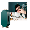 Organizador de bijoux Relax Dream com design multifuncional, mostrando compartimentos para anéis, colares e pulseiras.