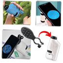 Microscópio portátil para crianças da Pwtool, brinquedo óptico com lentes e estrutura compacta para exploração científica.