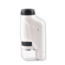 Microscópio portátil para crianças da Pwtool, brinquedo óptico branco com lente e estrutura compacta.