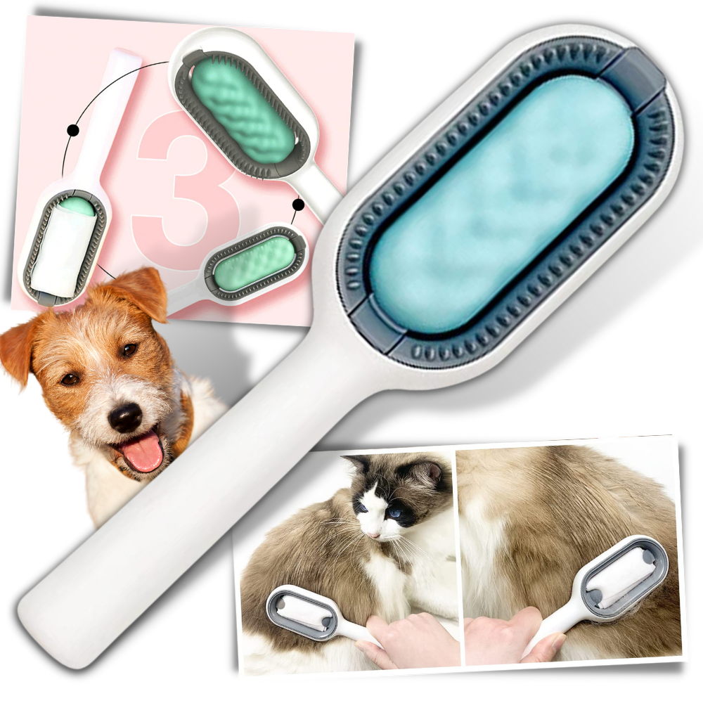 Escova de tosa para animais de estimação Searchi, ferramenta de grooming com cerdas para remover nós e pelos mortos