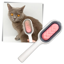 Escova de tosa para animais de estimação da Searchi, ferramenta de grooming com cerdas para remover nós e pelos mortos.