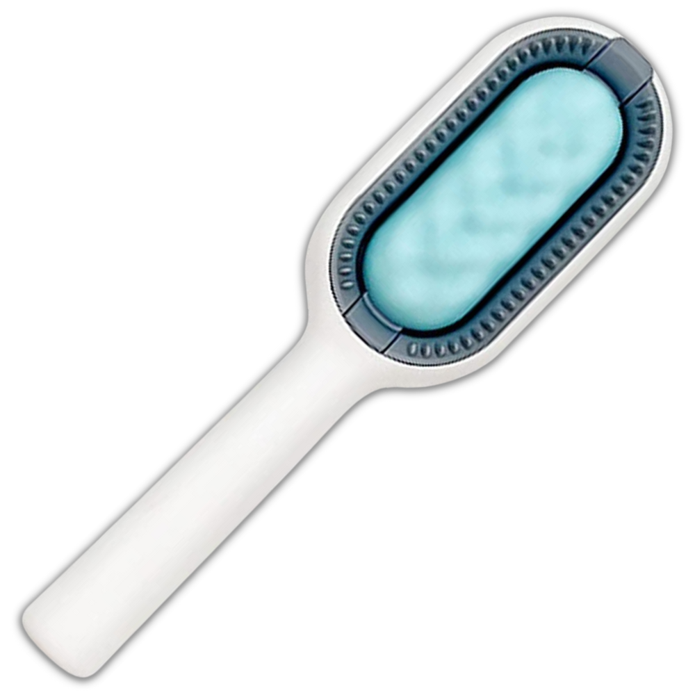 Escova de tosa para animais de estimação Searchi, material de higiene com cerdas verdes para remoção de nós e pelos.
