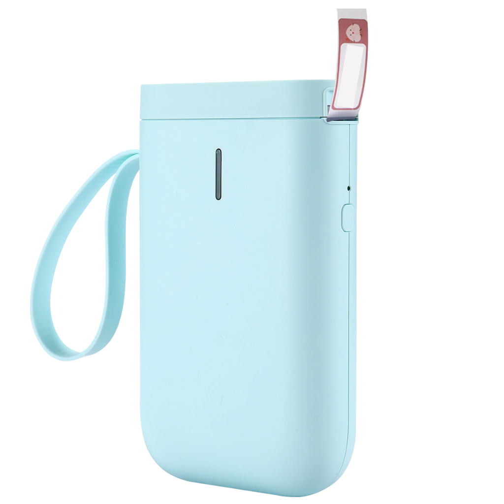 Impressora de etiquetas portátil Dodocool com design verde, equipamento de escritório para impressão rápida de etiquetas.